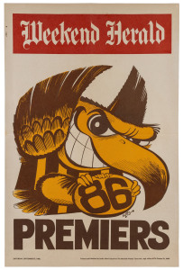 HAWTHORN: 1986 original WEG Premiership poster. Very good condition.