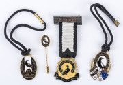 COLLINGWOOD: Elite membership badges and medallions comprising a 1985-1994 "10 Year Premier Pass" medallion; a 1992-2001 Centenary Premier Pass medallion; an undated "25 Years Member" medallion with ribbon and bar (named to E.J. Hales) and, an undated&nbsp;10 