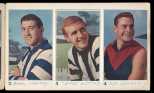 1964 "MOBIL FOOTBALL PHOTOS 1964 - VICTORIAN FOOTBALLERS", complete set [40]. VG appearance; affixed in Mobil album.