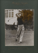 GREAT GOLFERS: Ben Hogan, Byron Nelson, Jack Nicklaus, Arnold Palmer & Gary Player, signed action photographs attractively framed, glazed and annotated. All these players have won the U.S.Open and the Masters, at least once, as well as numerous other Cham - 5