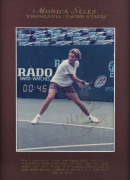 FEMALE TENNIS GREATS: An attractively annotated and framed collection of signed photographs, comprising Evonne Goolagong CAWLEY, Margaret COURT, Steffi GRAF, Billie Jean KING, Chris Evert LLOYD & Martina NAVRATILOVA & Monica SELES. (7 items). - 3