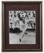 AUSTRALIAN MALE TENNIS GREATS: A group of four superbly annotated and framed signed photographs featuring Rod Laver (with CoA), Roy Emerson (with CoA), Ken Rosewall (with CoA) and John Newcombe (with CoA). Each approx. 40 x 30cm overall. (4 items). - 2