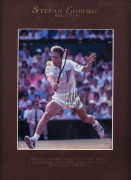 EUROPEAN & ENGLISH MALE TENNIS GREATS: A group of five superbly annotated and framed signed photographs featuring Ivan Lendl (with CoA), Stefan Edberg (with CoA), Boris Becker (with CoA), Bjorn Borg (with CoA) and Fred Perry. Each approx. 40 x 30cm overal - 5