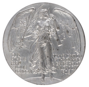 PARTICIPATION MEDAL in pewter (47gms) by Bertram Mackennal; made by Vaughton. 
