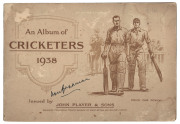 JOHN PLAYER & SONS 1938 "Cricketers" set, complete in the relevant Player's album; signed on the front cover by Don Bradman as well as beneath his card on page 15. - 2