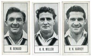 TRADE CARDS: D.C. THOMSON 1957 "County Cricketers" complete set [64], EF. Also, KANE PRODUCTS "1956 Cricketers - 2nd Series" complete set [25], EF. Cat.£180.