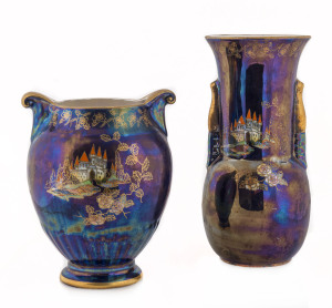 Two Crown Devon porcelain lustre vases, circa 1930