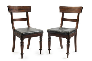 A pair of mahogany spade back dining chairs, circa 1840