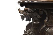 A Blackamoor hall table and chair, ebonized fruitwood, Italian, 19th century, - 3