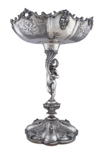 An Italian silver rococo style figured comport by Ugo Bellini, Florence, 20th century