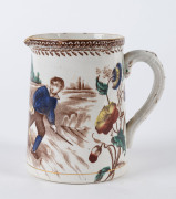 A Scottish porcelain jug titled "PLAYMATES" by David Methuen & Sons, mid 19th century, - 3