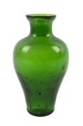 A Peking glass bottle green baluster shaped vase, circa 1910