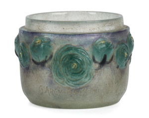 GABRIEL ARGY-ROUSSEAU Pate De Verre floral bowl, French, early 20th century,