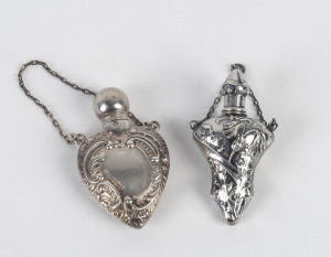 Two silver scent bottles, American and English, late 19th century,