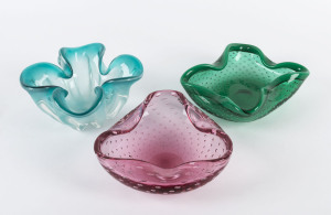 Three Murano glass bowls, Italian, circa 1960,