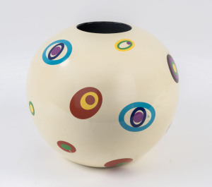 MEMPHIS (attributed) spherical porcelain vase, 20th century,