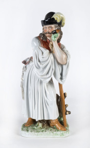 Herend porcelain figure of a peasant man, mid 20th century, blue backstamp "Herend, Hungary, Handpainted",