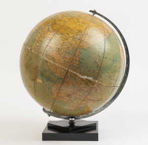 PHILIPS' 13½ inch Terrestrial Globe on bakelite base, mid 20th century, 42cm high