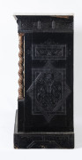 A pair of fine Anglo-Indian pier cabinets, ebony and carved gilt-wood with marble tops, 18th/19th century, - 2