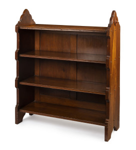 An English Arts and Crafts bookshelf, walnut, late 19th century,