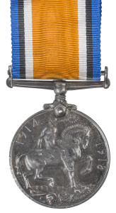 WWI British war medal, 1914-1918 campaign medal awarded to (1518) GNR R.J. DILLON, 36-H.A.G. A.I.F.