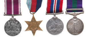 Four WW2 period service medals, one named to (14864180) CPL H.PETERSON, Seaforth.