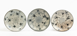 Three blue and white porcelain dishes, Ming Dynasty