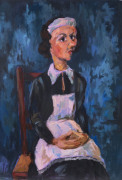 GEORGE HAVRILLAY (1921-2001), group of 4 portraits, oil on board, inscribed verso "George Havrillay 1921-2007" - 2