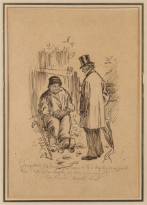 CHARLES KEENE (1823-1891), Sympathetic Old Parson" ink and pencil on paper, Keene was a noted illustrator for PUNCH magazine, 