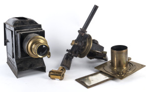 Magic lantern and scientific instrument parts, 19th century,