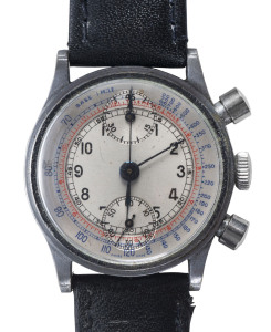 A WW2 pilots chronograph, Swiss made in steel case, circa 1940,