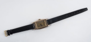 UNICORN Art Deco gents watch in Hanley gold plated case with original sticker, circa 1930, - 2