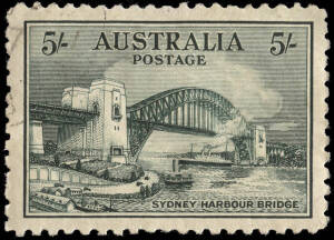 5/- Sydney Harbour Bridge, CTO with full gum**.