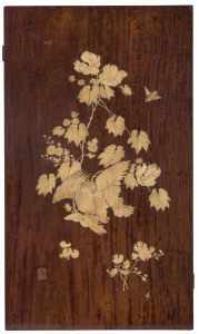 A pair of Japanese Shibayama panels, Meiji Period, 19th century,
