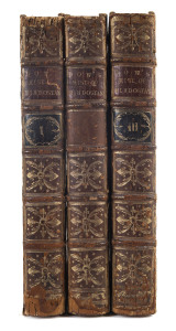 DOW, Alexander: "The History of Hindostan. Translated from the Persian, The Second Edition, Revised, Altered, Corrected, and Greatly Enlarged..." [London; T. Becket and P. A. De Hondt, 1770-1772] Three volumes, quarto, folding map and eight plates (includ