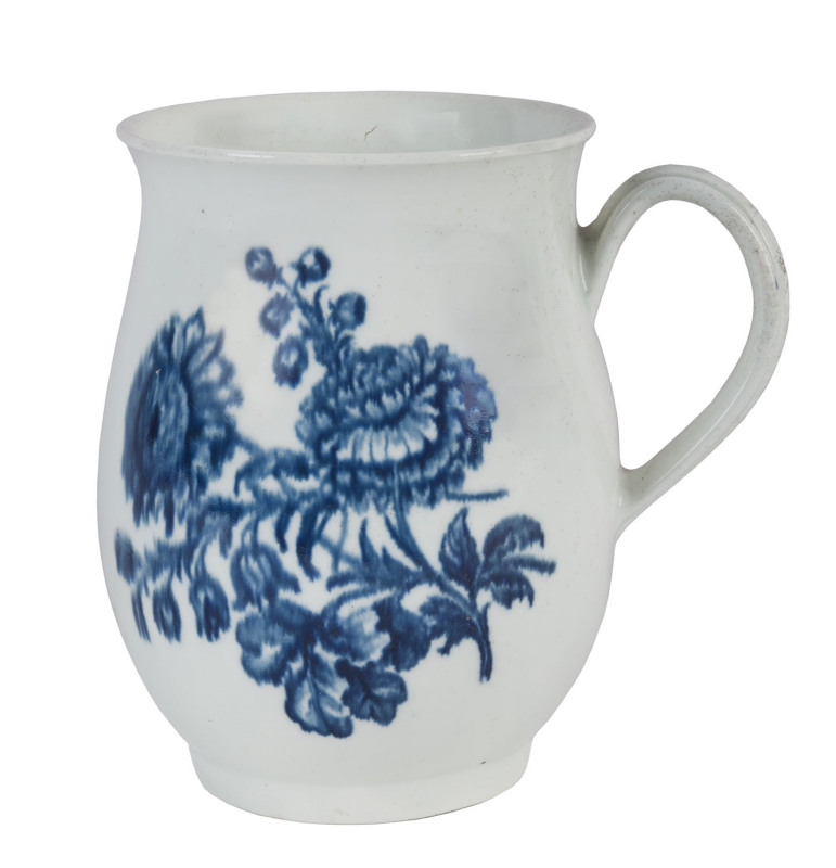 An 18th century English porcelain tankard, circa 1780,