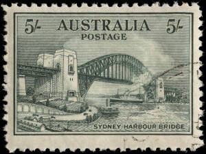 1932 2d - 5/- Sydney Harbour Bridge complete set, CTO with gum.