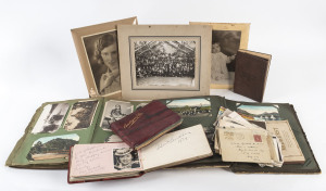 Collection of postcards, autograph albums, photographs and ephemera, many military related items, WW1 and WW2 period,
