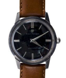 GIRARD-PERREGAUX Automatic gents watch with black dial and baton numerals,