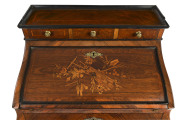 A French bureau de dame ladies desk, kingwood with marquetry inlay, late 19th century - 2