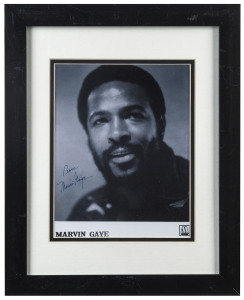 MARVIN GAYE signature on publicity photograph