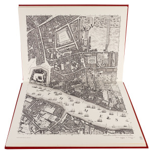 ROCQUE, John: "An Exact Survey of the City's of London Westminster Ye Borough of Southwark and the Country Near 10 Miles Round London . Together with an Alphabetical Index of the Streets Squares Lanes Alleys Contained in the Plan of the Cities of London" and "An Alphabetical Index of the Streets, Squares, Lanes, Alleys, &c. contained in the Plan.....With the contiguous Buildings.....From an actual Survey made by John Rocque" originally published in 1747. Facsimile published by Harry Margary.