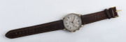 DULCIA Swiss chronograph, gold topped with steel back, mid 20th century, - 2