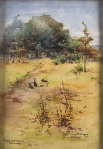 ALICE E. NORTON (1865-1958), In The Old Garden, Glamire, watercolour on paper, signed and dated lower margin "A.E. Norton, 1897"