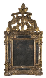 An 18th century French gilt framed mirror, circa 1750,