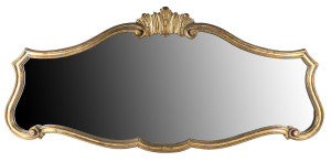An ornate gilt framed shaped mirror, Italian, mid 20th century,