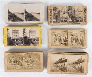STEREOVIEWS Mostly USA including 1870s examples by Kilburn Brothers of African Americans "Gossiping At The Gate, Charleston"