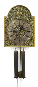 A Continental twin weight wall clock, 19th/20th century