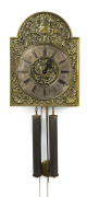 A Continental twin weight wall clock, 19th/20th century