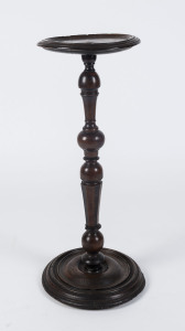 An 18th century French walnut pedestal candle stand, circa 1790,